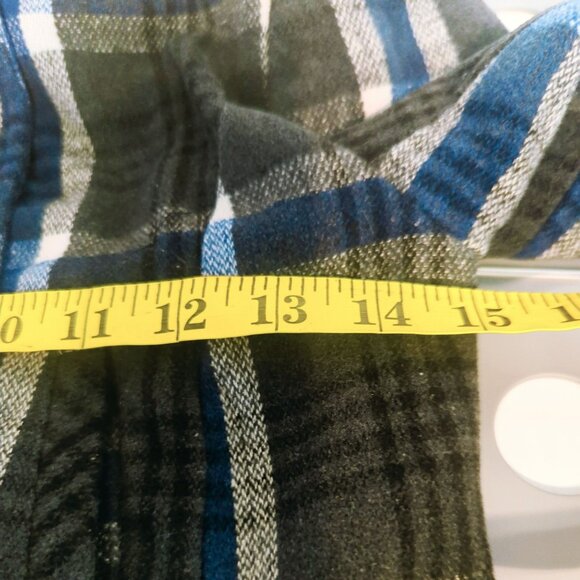 Rothschild Hooded Peacoat Winter Coat Girls Medium Gray Blue Plaid - Picture 6 of 7